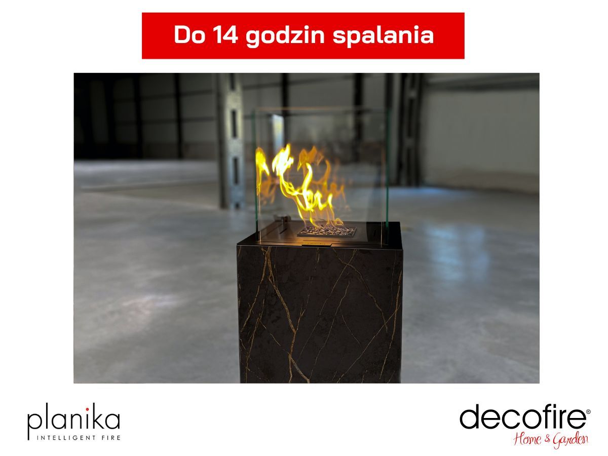 Biokominek automatyczny Porto Laurent Planika - do 14 godzin spalania