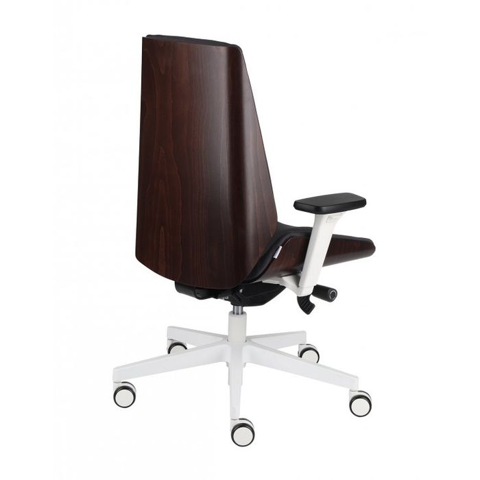 Grospol Fotel biurowy Moon Wood W white tkanina Strong - 8 kolorów
