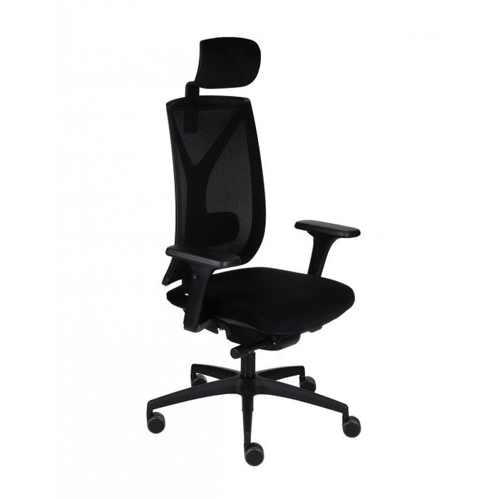 Fotel biurowy Grospol Valio BS HD black chrome tkanina Medley - 12 kolorów