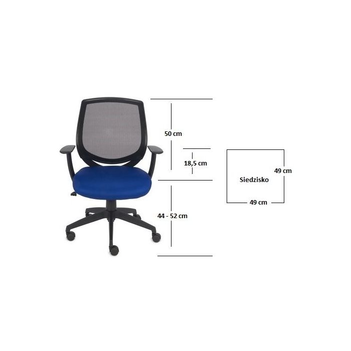 Fotel biurowy Grospol Fit (mechanizm  Tilt) czarny