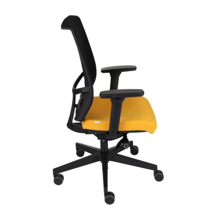 Fotel biurowy Grospol Level BS BLACK tkanina Omega - 8 kolorów