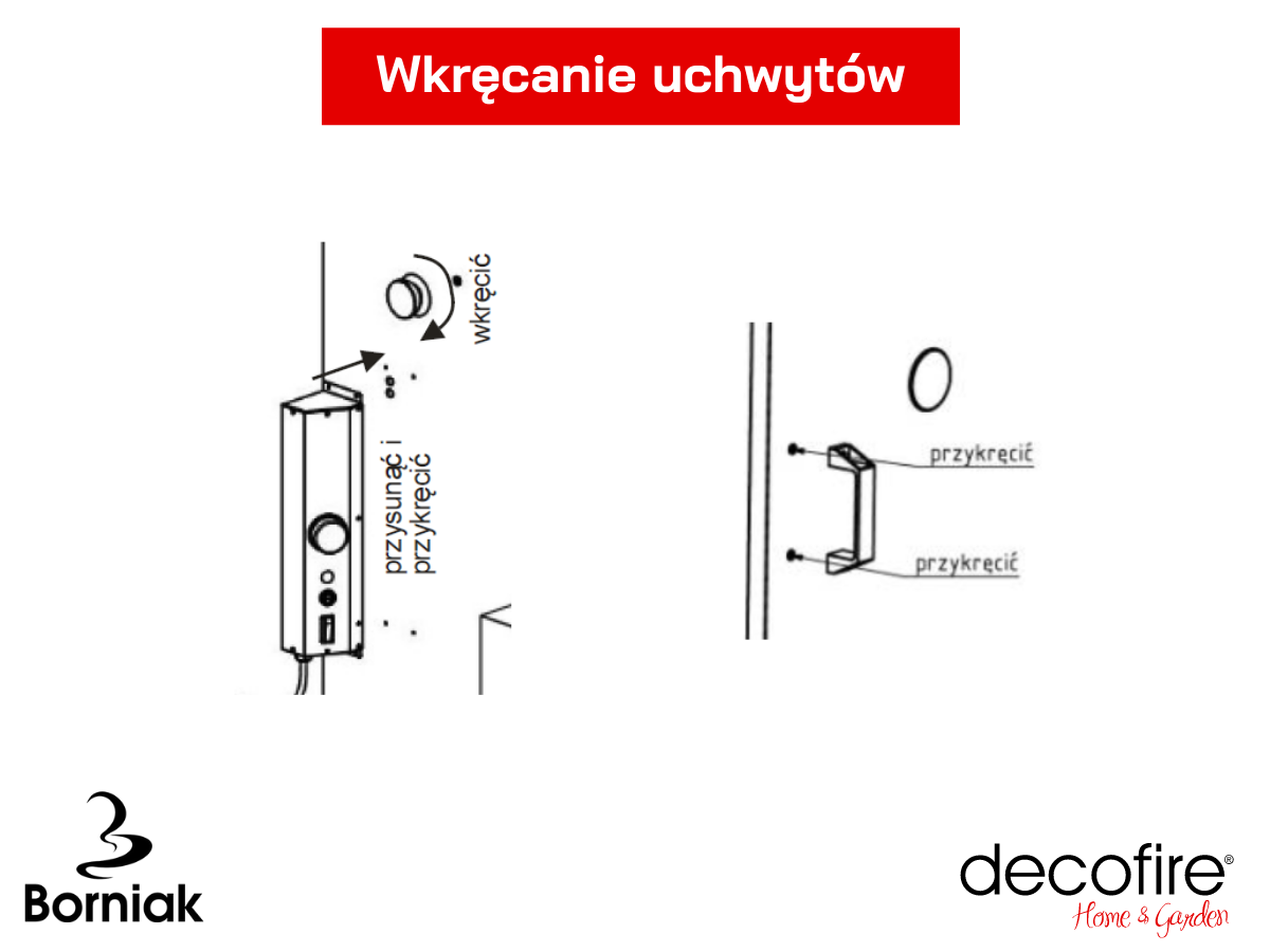 Wkręcanie uchwytów w wędzarni elektrycznej