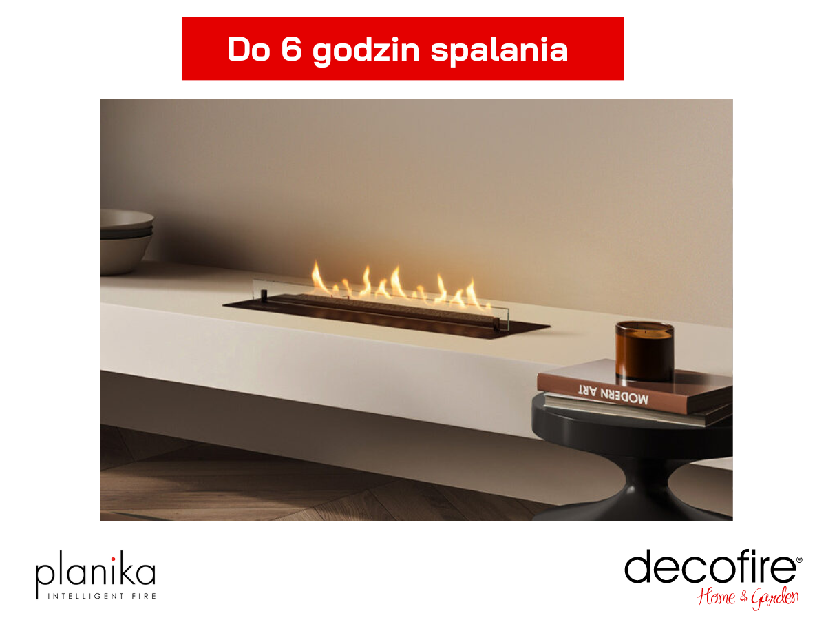 Biokominek automatyczny Neo 750 Burner Planika czas spalania