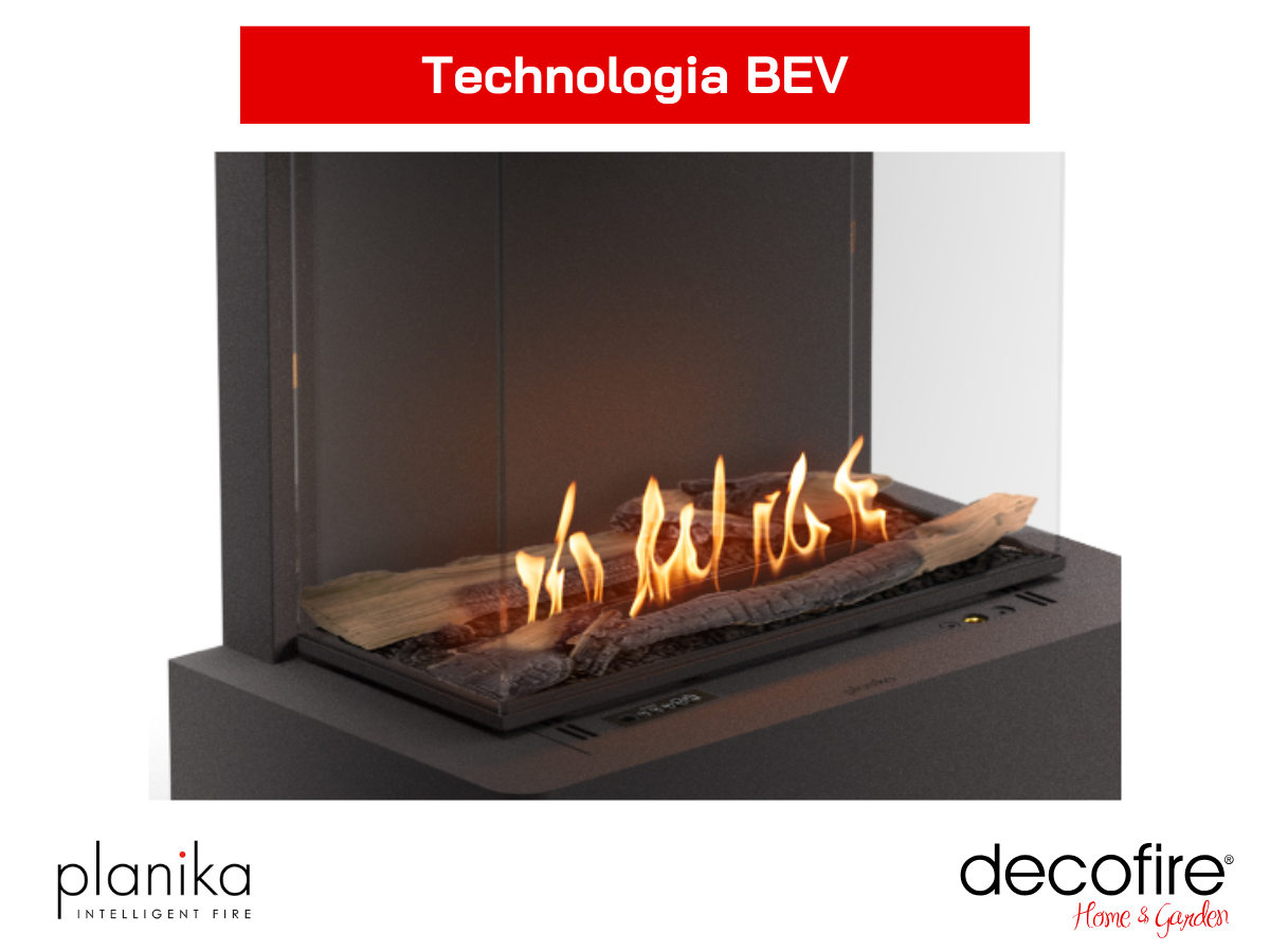 Biokominek Planika Vertis – technologia BEV