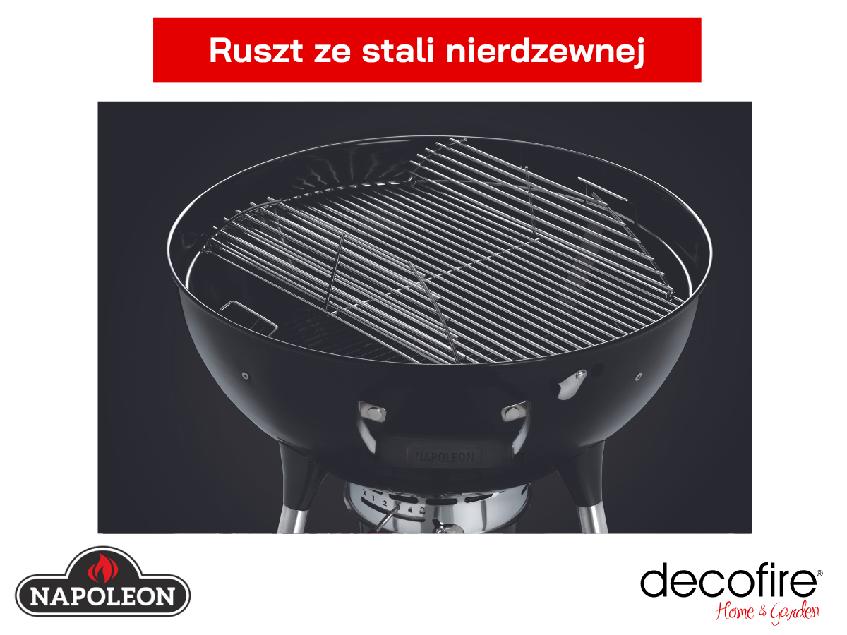 Grill węglowy Napoleon NK18K-LEG-3 z rusztem ze stali nierdzewnej