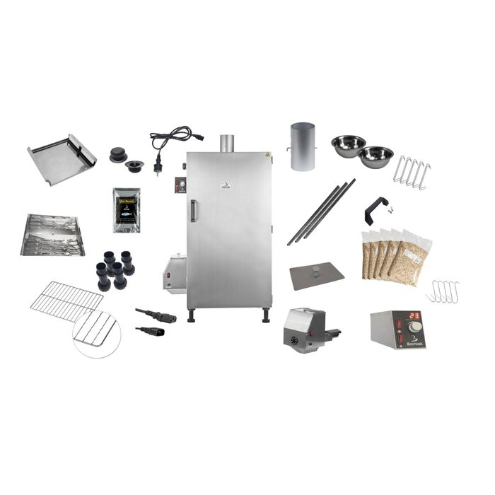 Wędzarnia domowa Cyfrowa Borniak UWDS-150 INOX Simple + Zestaw do wędzarni (ZSS-150)