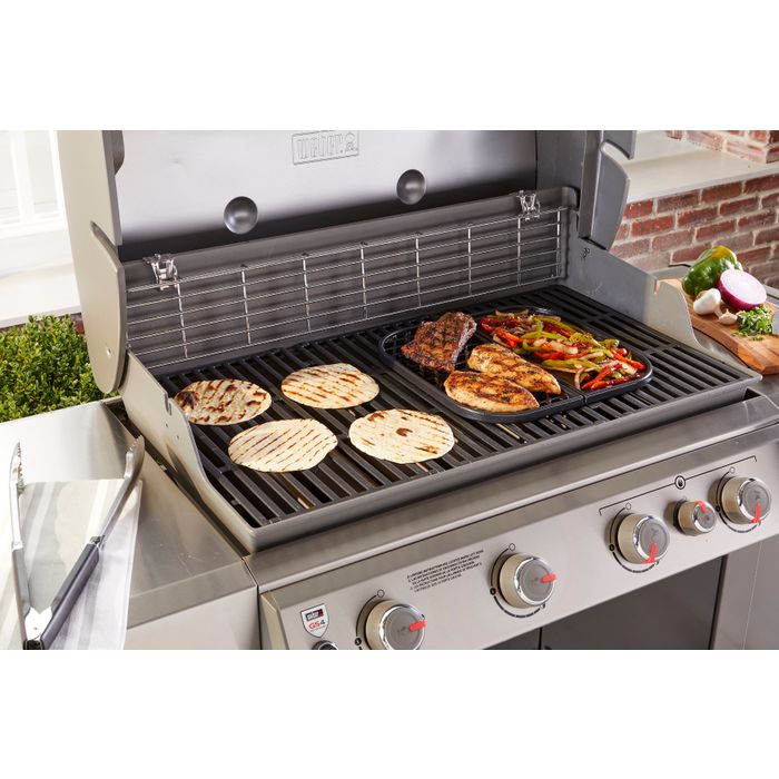 Gourmet BBQ System - Wkład GBS 2 w 1 płyta żeliwna Griddle z żeliwnym rusztem Sear Grate Weber (8858)
