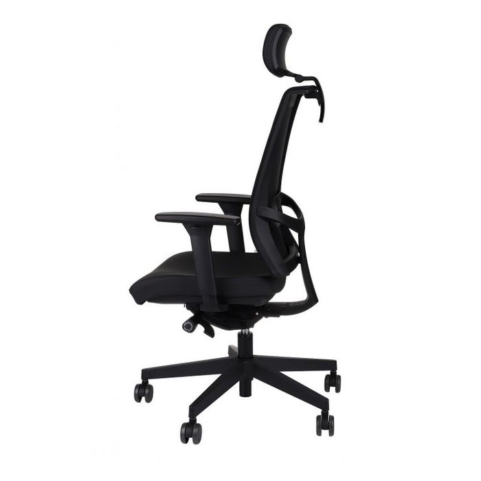 Fotel biurowy Grospol Level BS HD BLACK tkanina Note - 12 kolorów