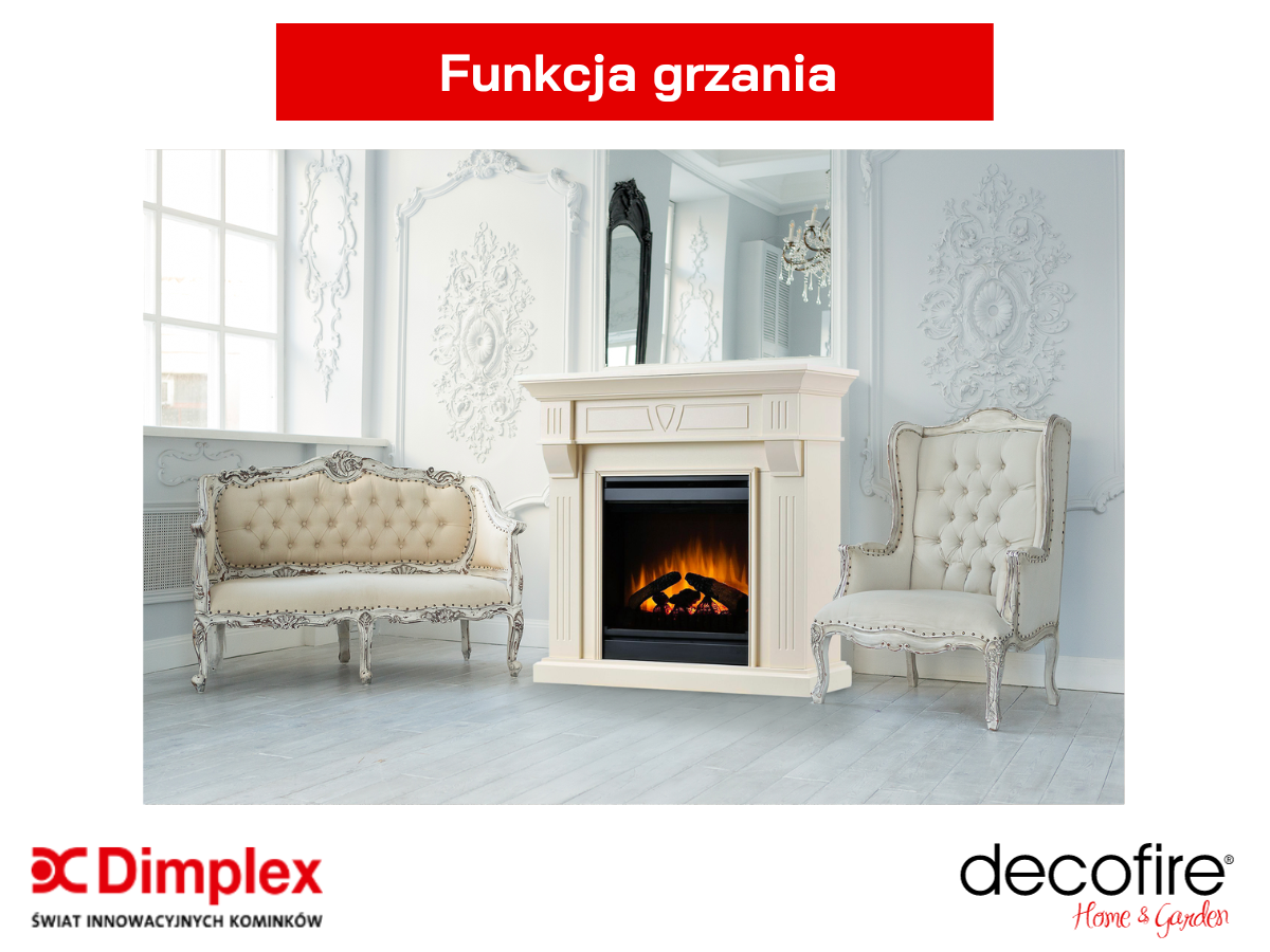 Dimplex kominek elektryczny Beethoven Antique – funkcja grzania