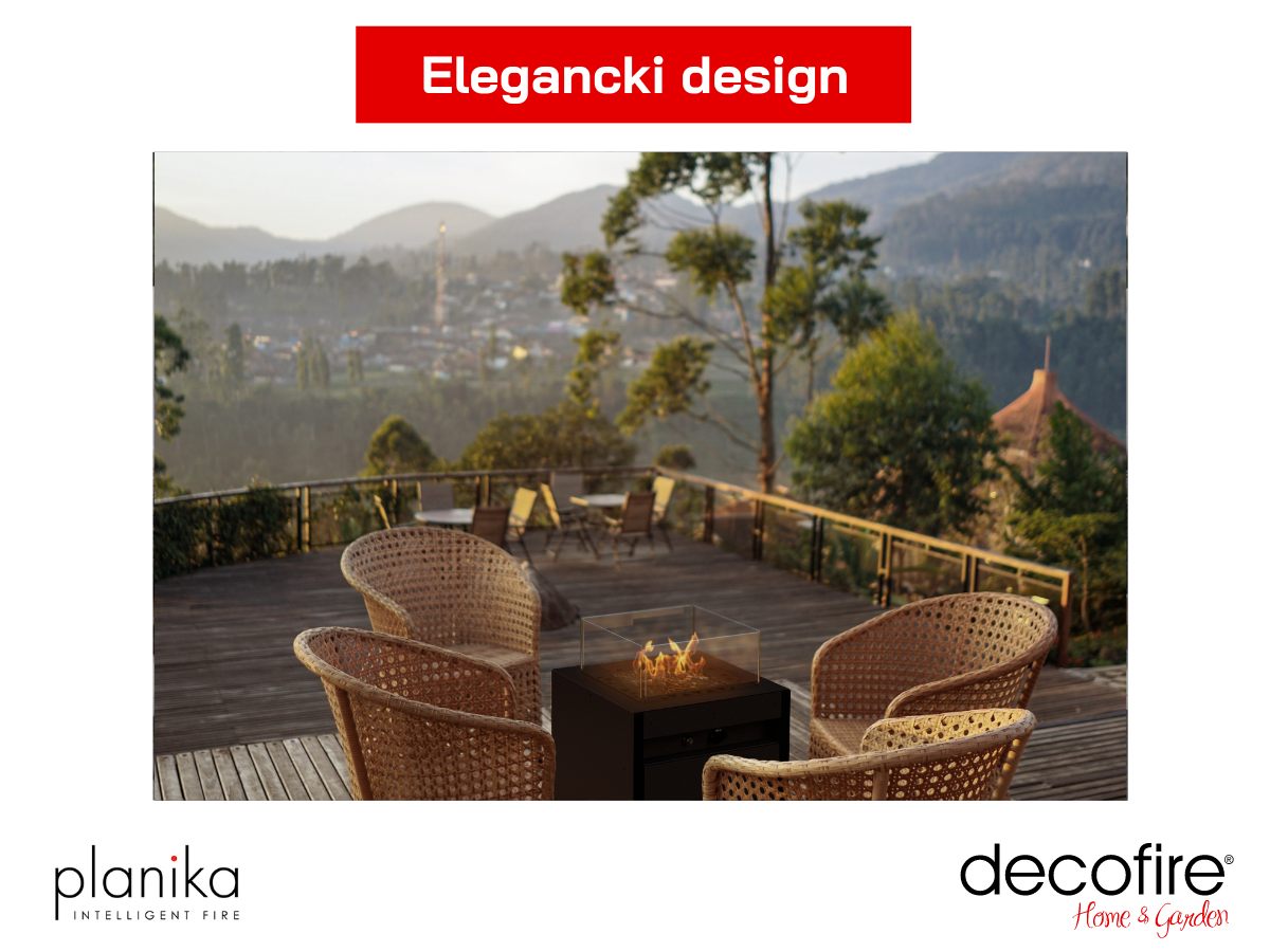 Kominek gazowy Planika Square elegancki design