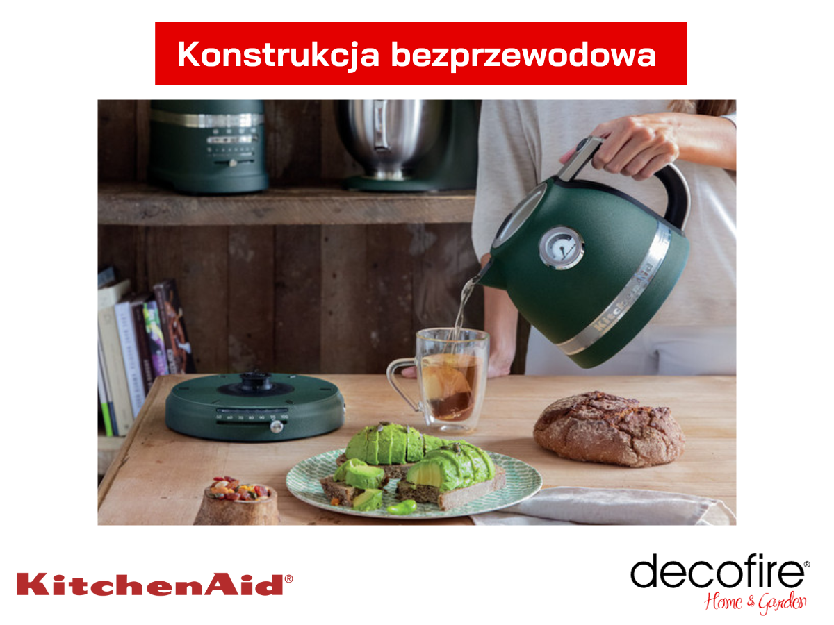 Bezprzewodowa konstrukcja czajnika Artisan 1,5 l Pebbled Palm KitchenAid