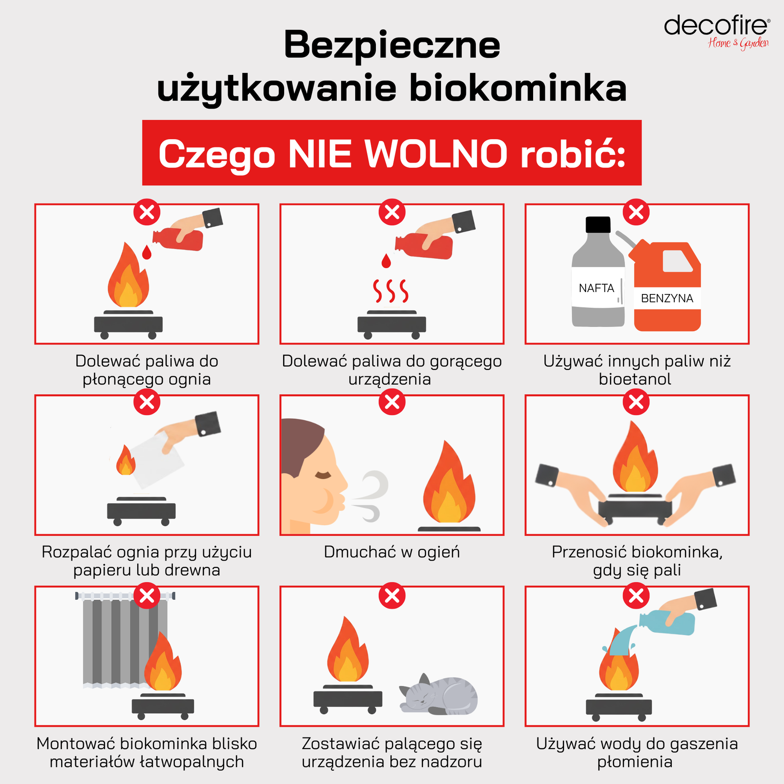 Zasady bezpiecznego użytkowania biokominka