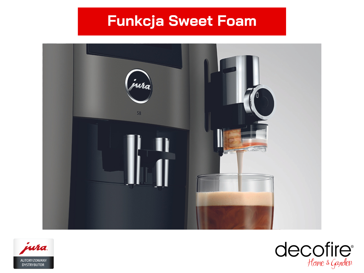 Ekspres do kawy Jura S8 Dark Inox (EB) z funkcją Sweet Foam