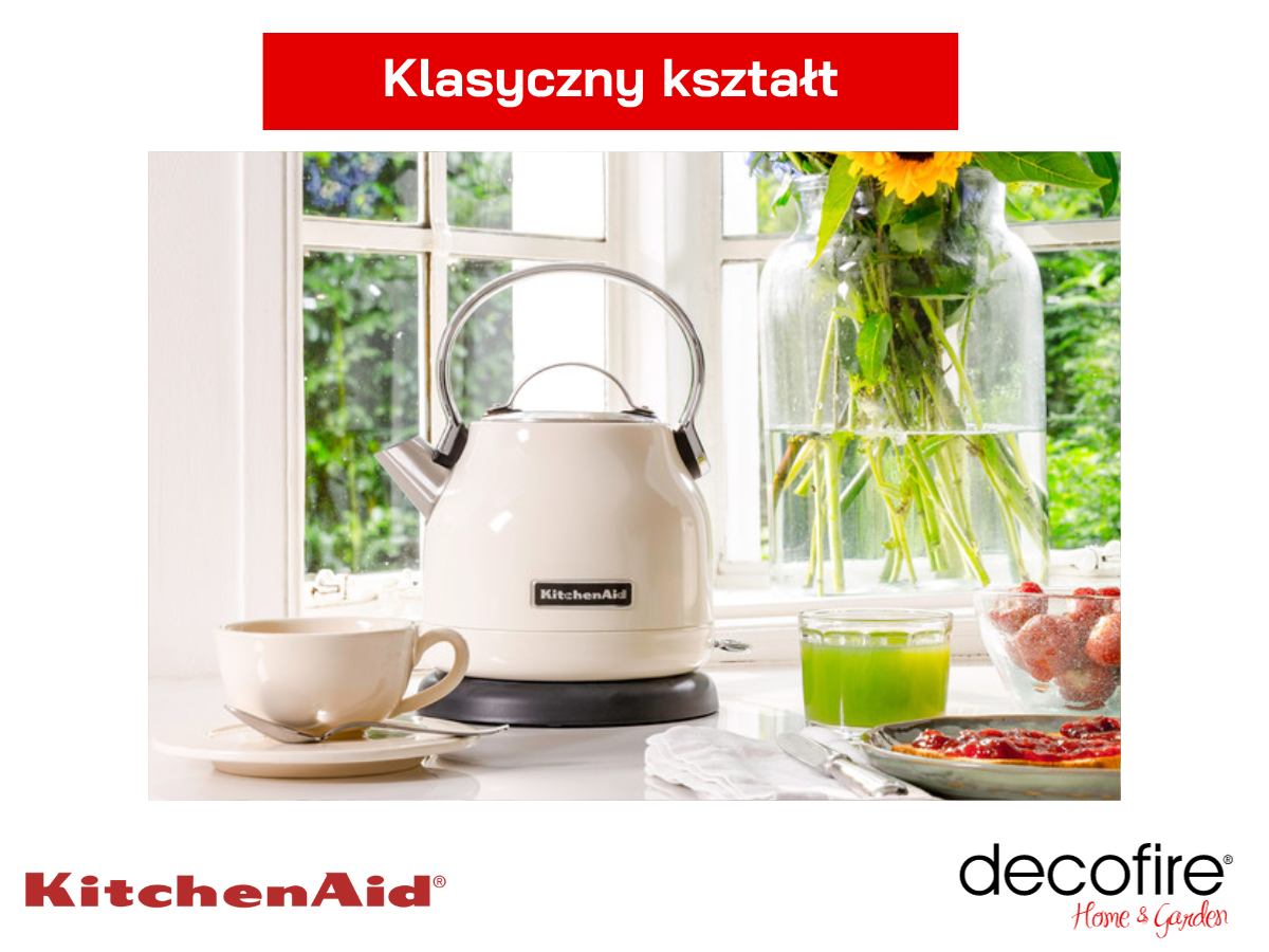 Klasyczny kształt czajnika 1,25 l Almond Cream KitchenAid