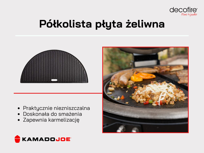 Półkolista płyta żeliwna Kamado Joe