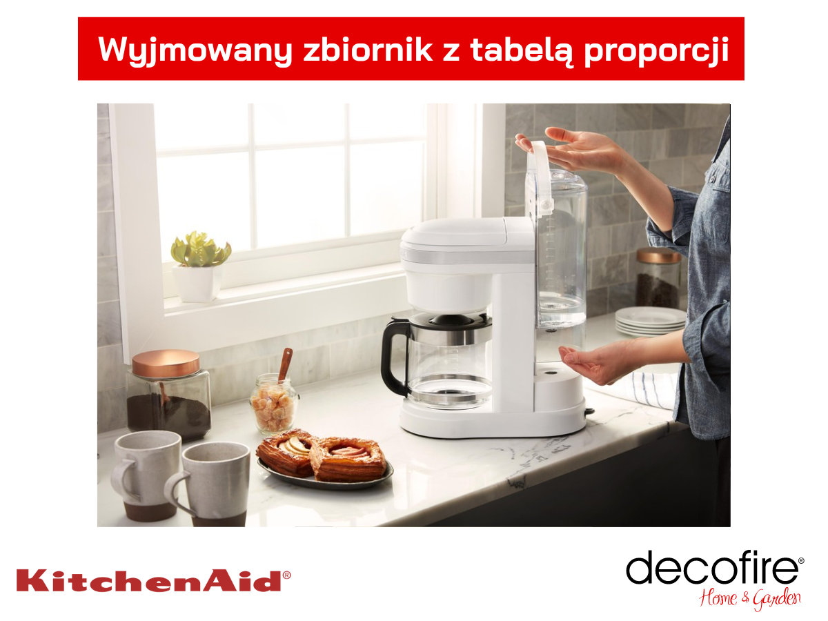 Wyjmowany zbiornik z tabelą proporcji wody