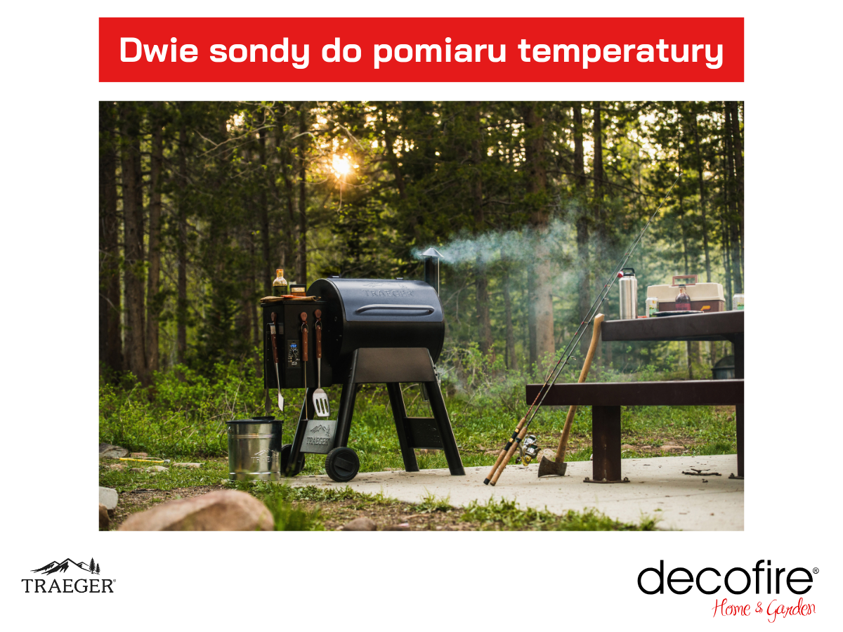 Dwie sondy do mięsa – pełna kontrola wypieczenia w grillu pelletowym Traeger PRO 22