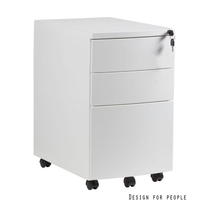 UNIQUE Kontener szafka biurowa (RPH-01) biały, srebrny, czarny