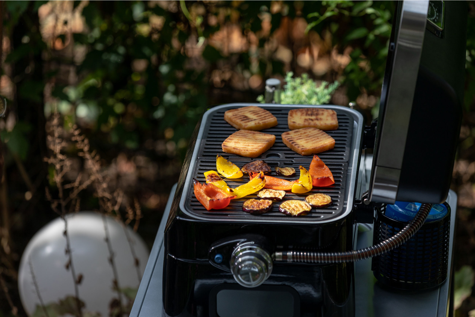 Grill gazowy turystyczny Campingaz – potrawy na ruszcie.