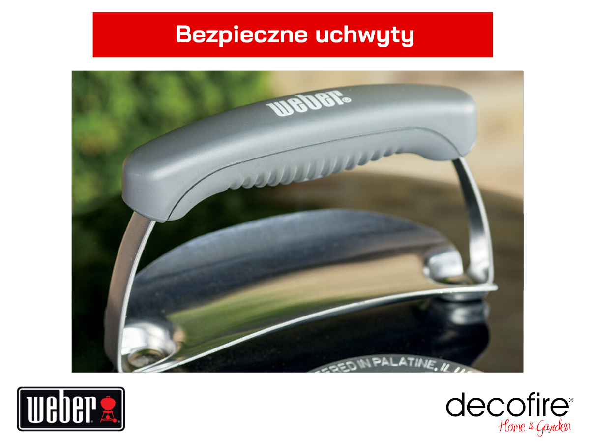 Bezpieczne, odporne na wysokie temperatury uchwyty.