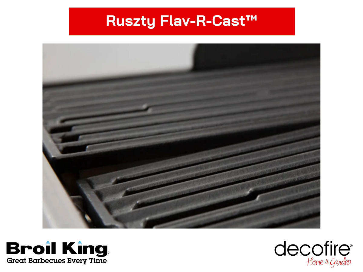 Ruszt żeliwny Flav-R-Cast w grillu gazowym Baron 490 Broil King