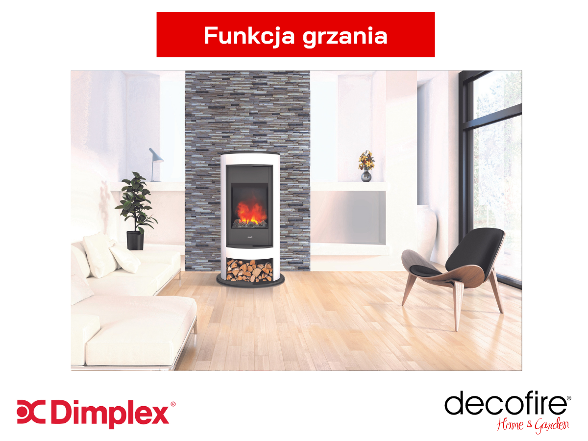 Kominek elektryczny Dimplex Verdi z funkcją grzania