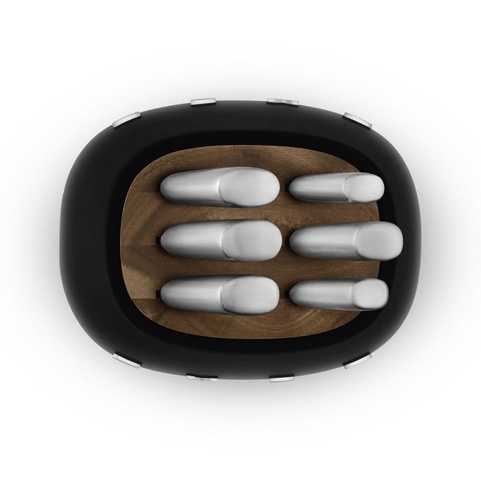 Blok z zestawem 6 noży 50's style Czarny Smeg (KBSF02BL)