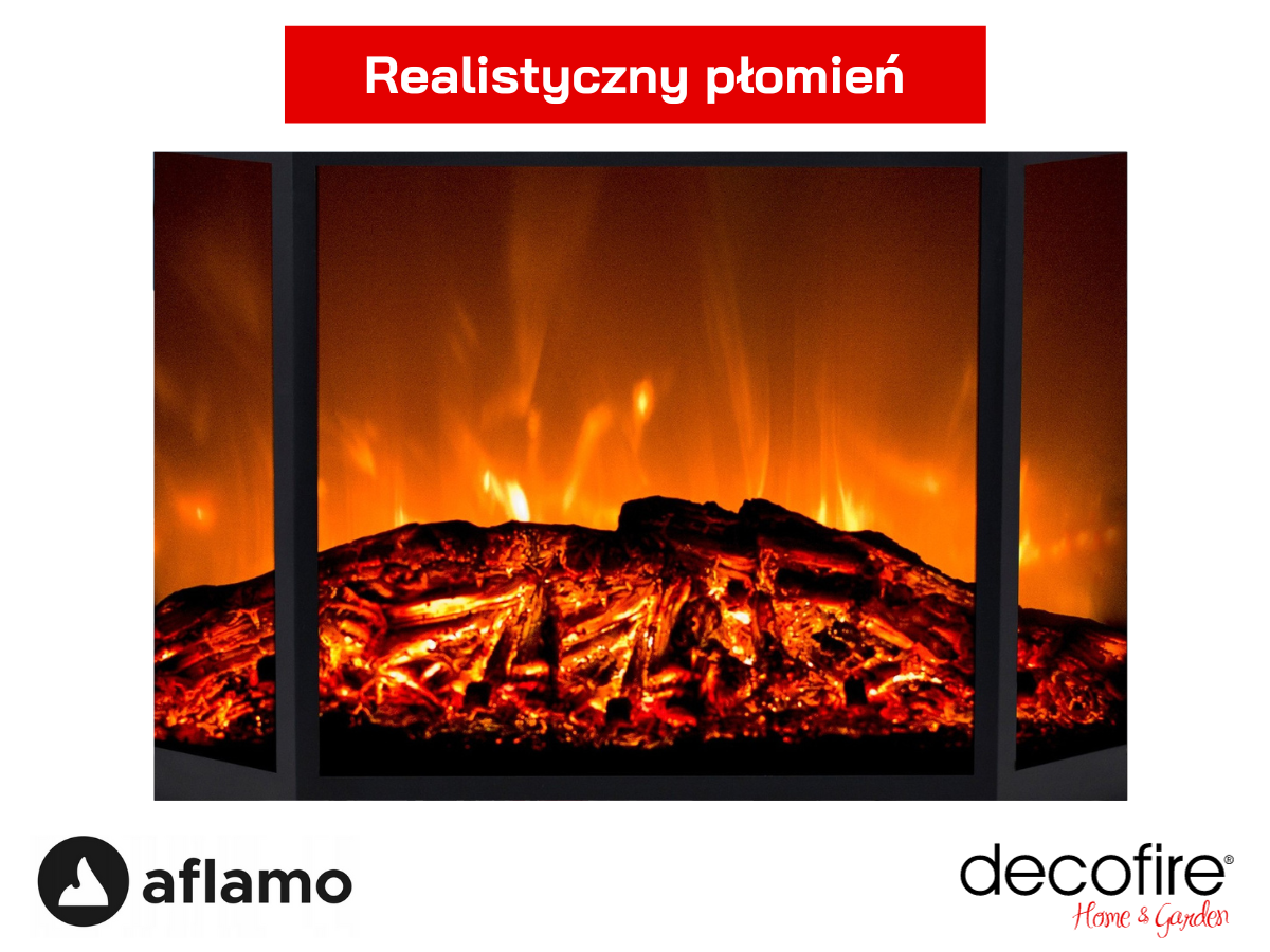 Realistyczny płomień w kominku Aflamo Cortez