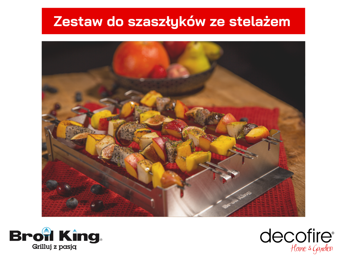 Zestaw do szaszłyków ze stelażem
