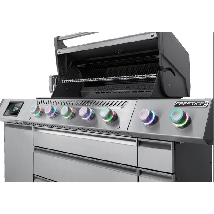 Grill gazowy Napoleon Prestige PRO 665 z palnikiem rożna i palnikiem bocznym Sizzle Zone (PRO665VXRSIBPSS-PL)