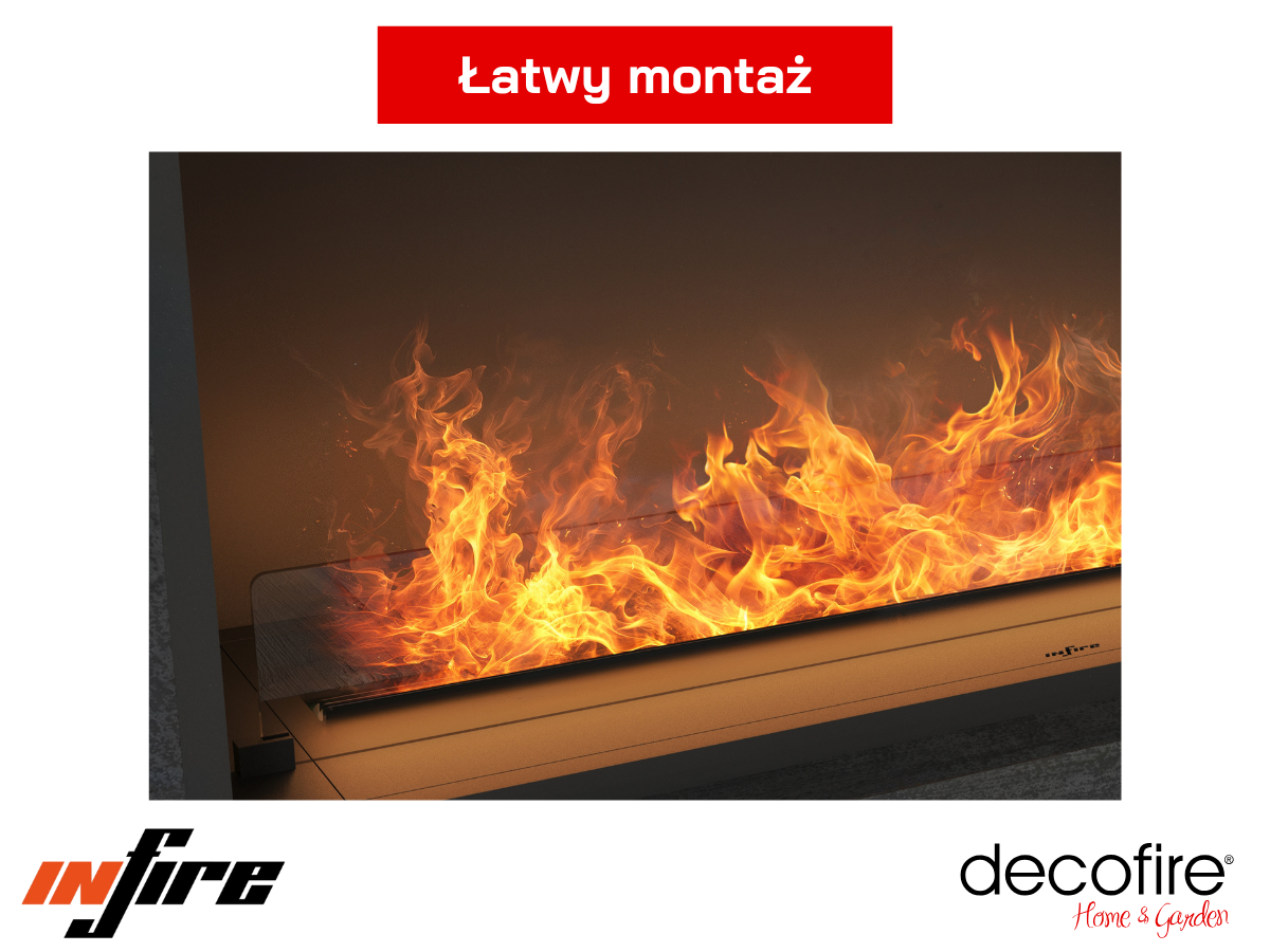 Kominek na parę wodną Infire Inside Invapo 1200 Multicolor – łatwy montaż