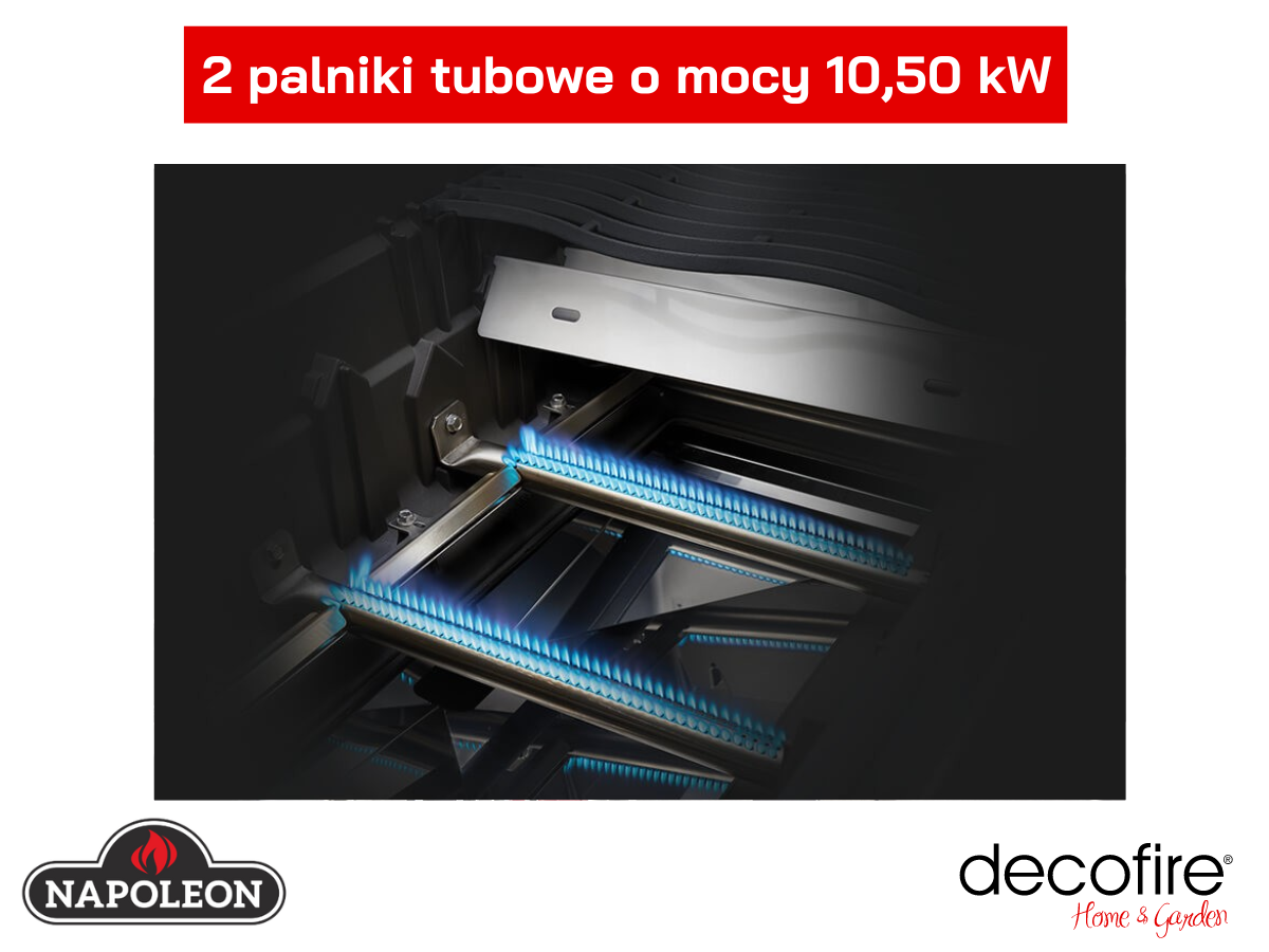 2 palniki główne w grillu Napoleon Rogue 365