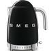 Czajnik z regulacją temperatury 1,7L  50's style Czarny Smeg (KLF04BLEU)