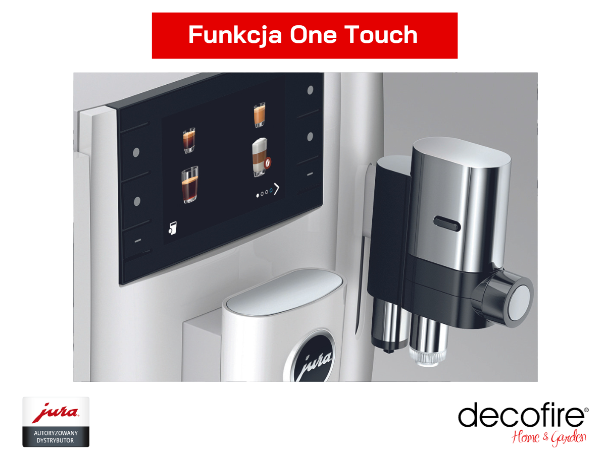 Ekspres Jura E8 Piano White (EC) z funkcją One Touch