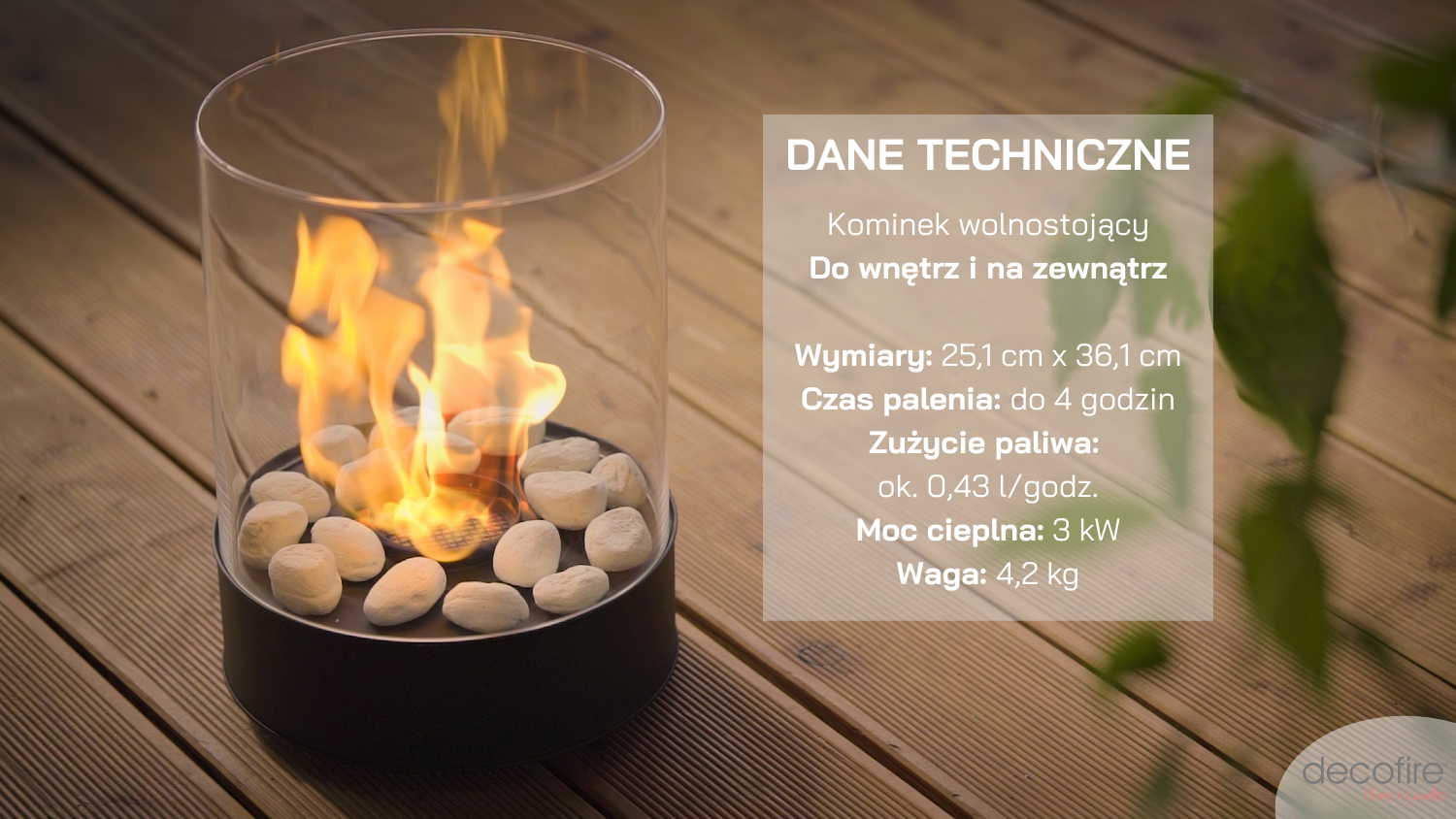 Planika Chantico Glassfire biokominek