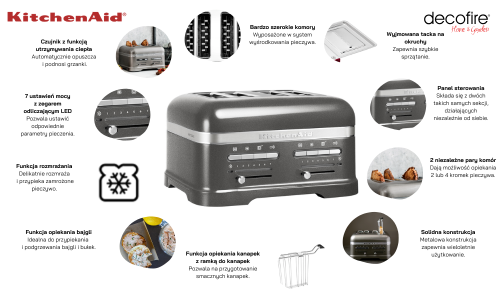  Toster 4 Artisan Medallion Silver KitchenAid
