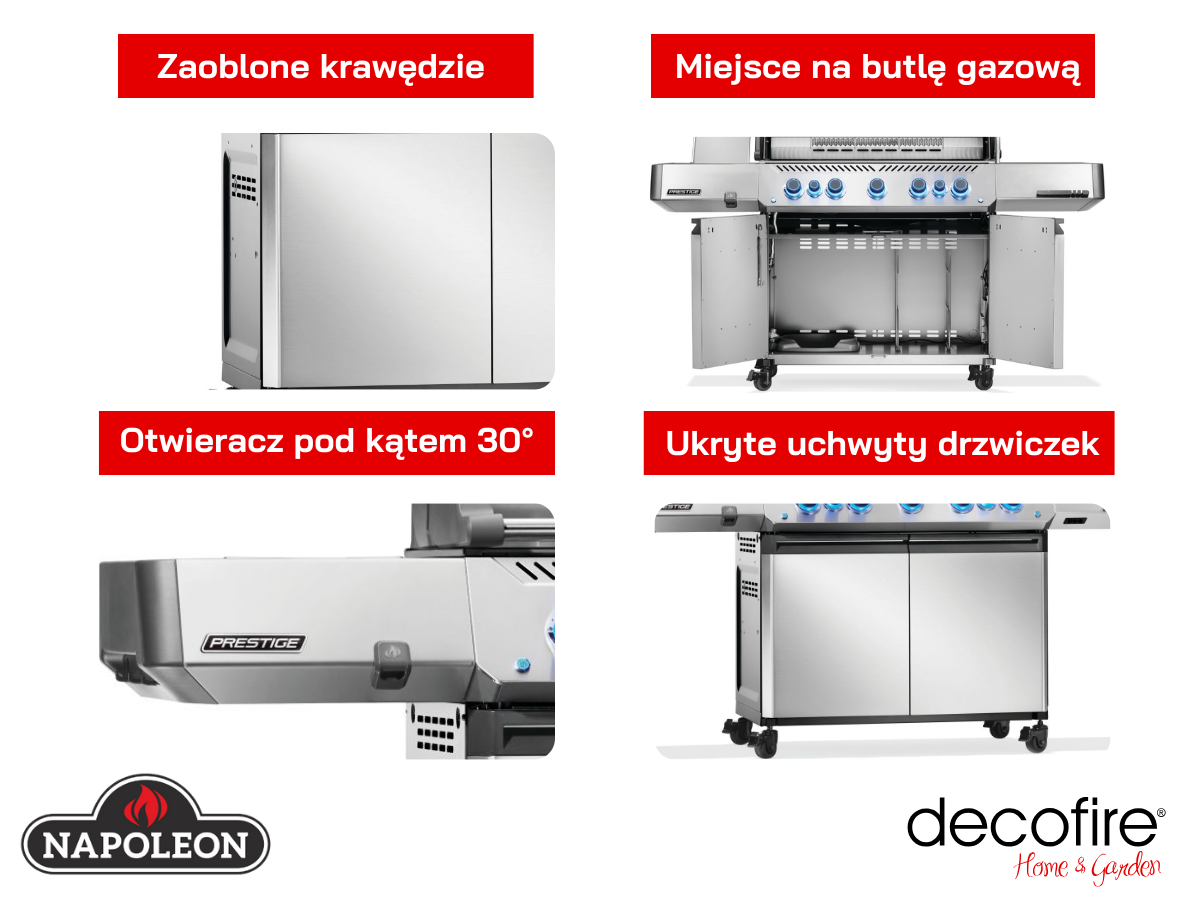 Dodatkowe udogodnienia w grillu gazowym Napoleon Prestige 500