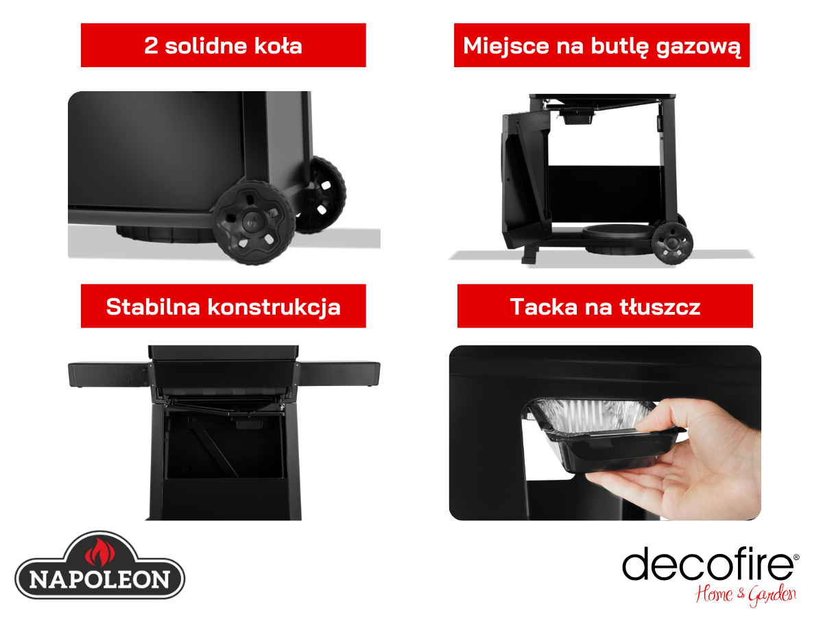 Dodatkowe udogodnienia w grillu gazowym Napoleon Freestyle PRO 425 z palnikiem bocznym Sizzle Zone