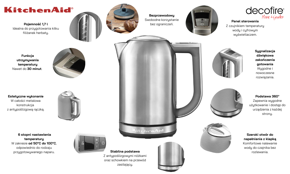 Czajnik 1,7 l Stainless Steel KitchenAid 