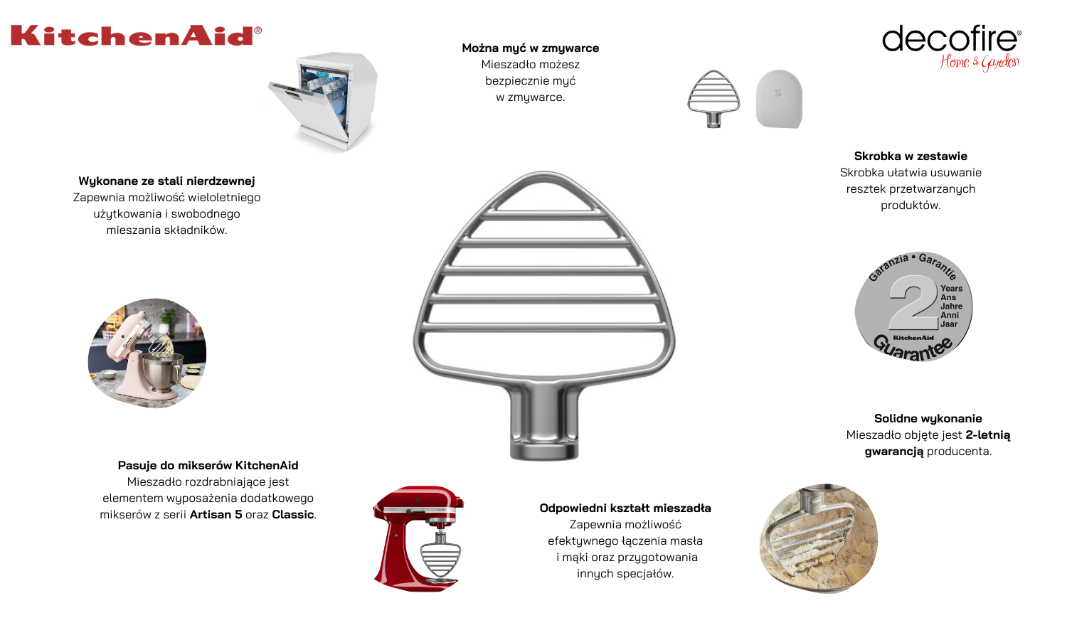 Mieszadło rozdrabniające INOX Artisan 5 KitchenAid