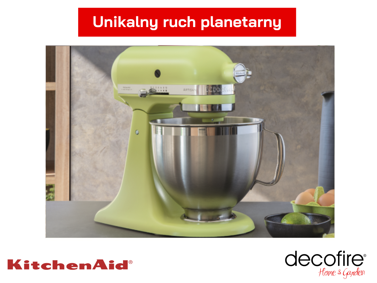 Unikalny ruch planetarny miksera Artisan 5 Kyoto Glow 4,8 l KitchenAid