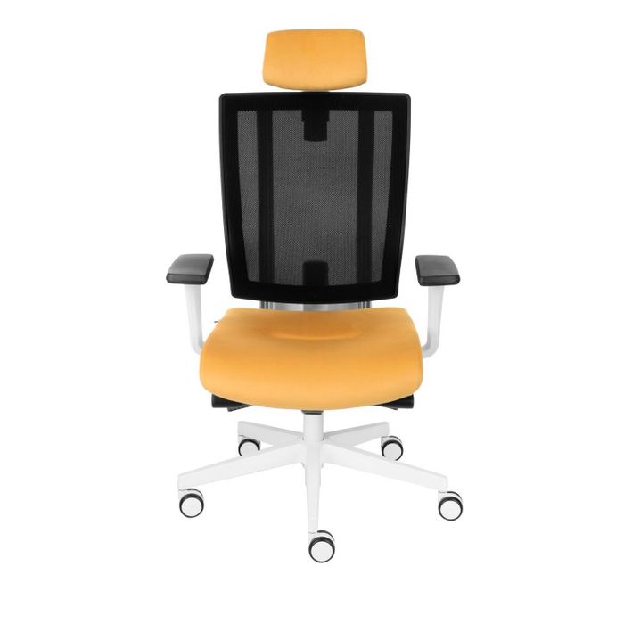 Grospol Fotel biurowy MaxPro WS HD white tkanina Magic Velvet - 10 kolorów