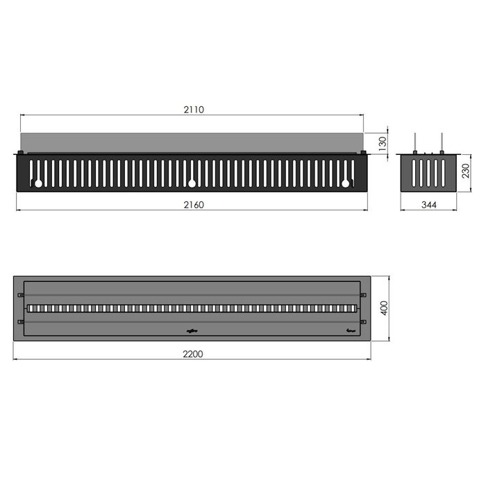 Kominek na parę wodną Infire Insert Invapo 2200 Multicolor