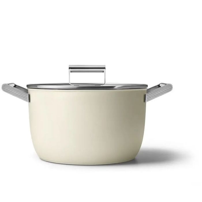 Garnek 26 cm Kremowy Smeg (CKFC2611CRM)
