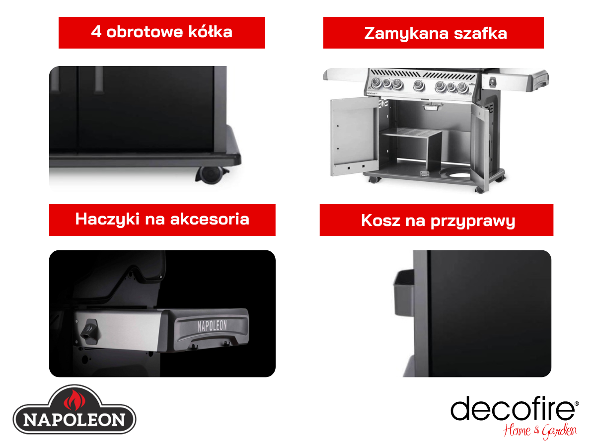 Grill gazowy Napoleon Rogue SE 625 RSIB dodatkowe funkcje