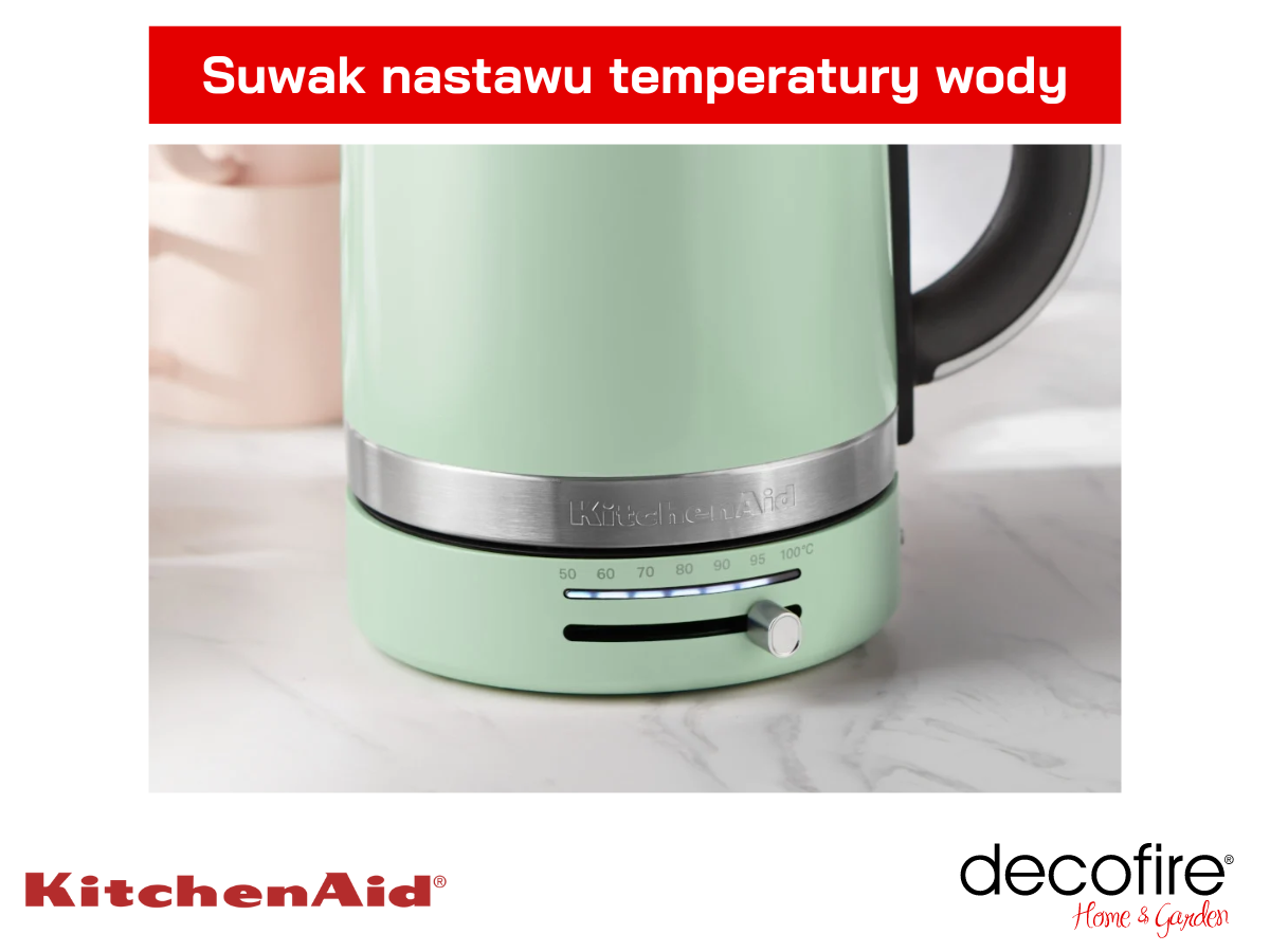 Suwak nastawu temperatury wody od 50°C do 100°C