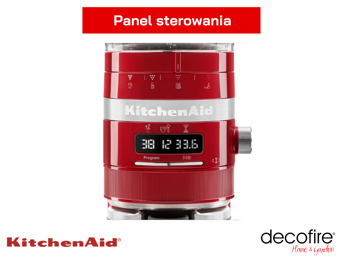 Panel sterowania w młynku do kawy Empire Red KitchenAid