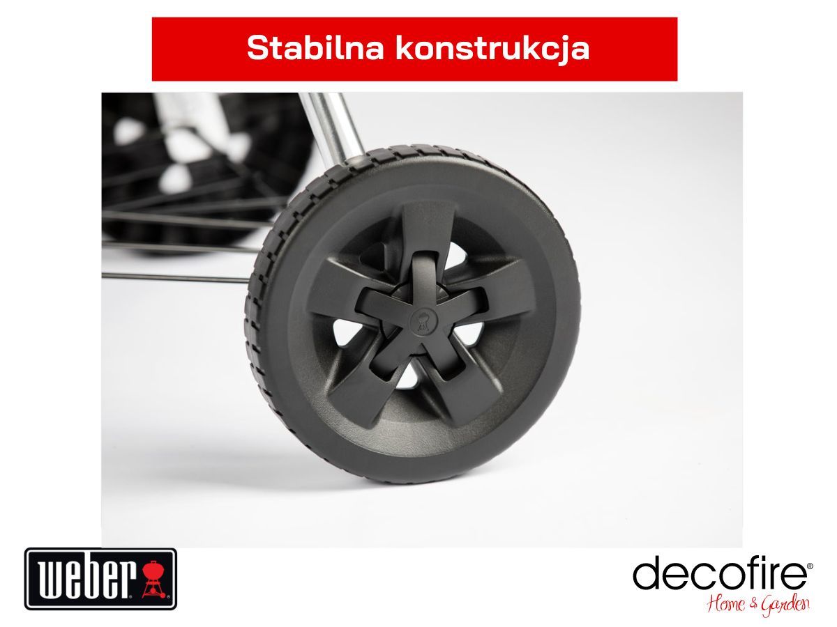 Stabilna konstrukcja grilla węglowego Weber Original Kettle E-5730
