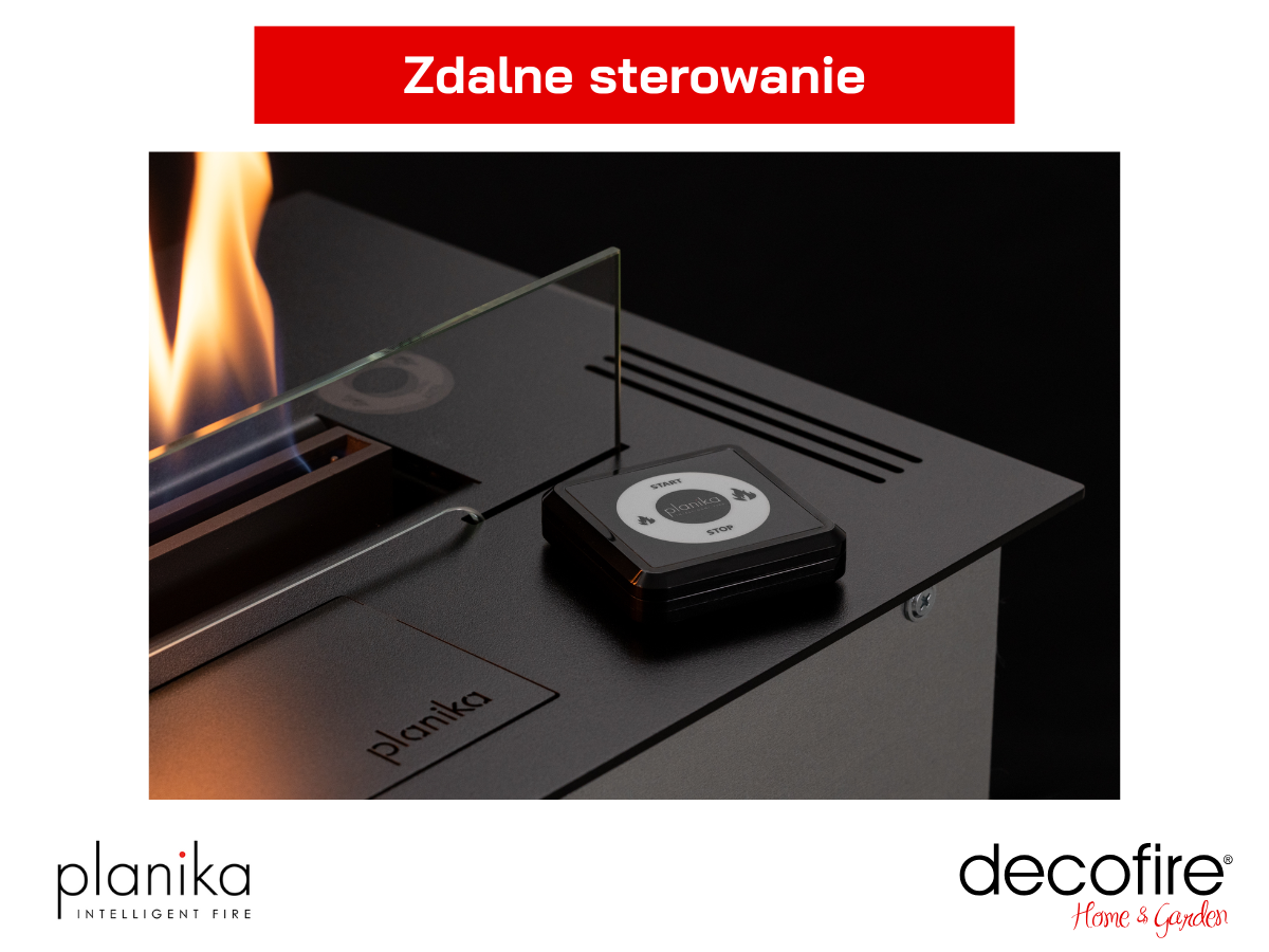 Zdalne sterowanie w biokominku Planika