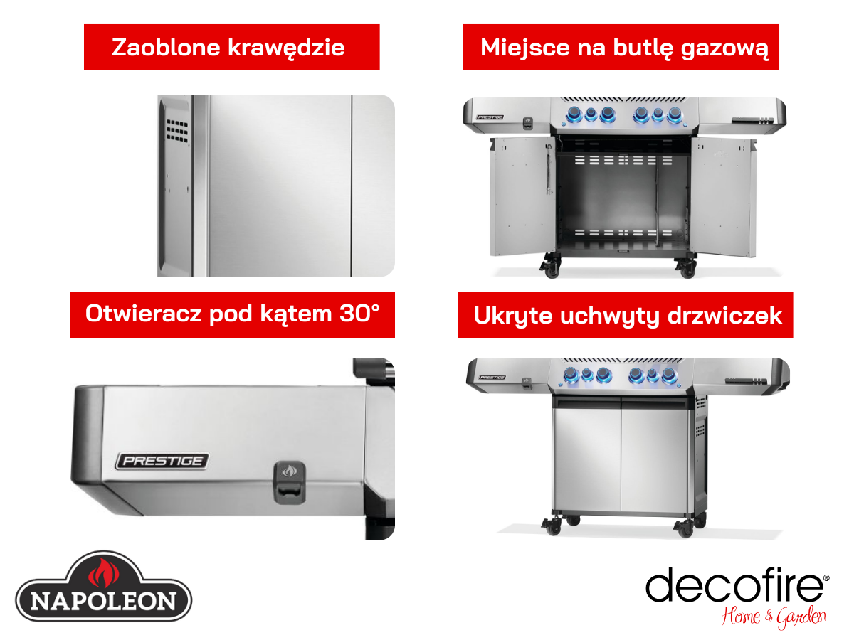 Dodatkowe udogodnienia w grillu gazowym Napoleon Prestige 500